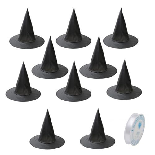 XINYIN 10 Stück Halloween-Hexenhut, hängende Hexenhut, Ornamente, Halloween, für Haus, Halloween, Party-Dekorationen XINYIN 10 Stück Halloween-Hexenhut, hängende Hexenhut, Ornamente, Halloween, für Haus, Halloween, Party-Dekorationen von XINYIN