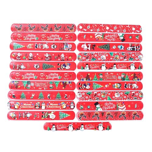 XINYIN 100 Stück Weihnachtsarmbänder für Weihnachten, als Dekoration, stilvolle Pat-Ringe, Party-Zubehör von XINYIN