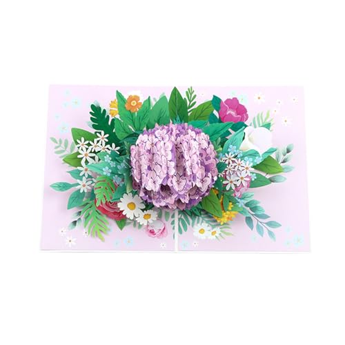 XINYIN 3D-Popup-Grußkarte mit Hortensien, Blume, faltbar, Papier, Segenkarte mit Umschlag, handgefertigt, Muttertagsgeschenk XINYIN 3D-Popup-Grußkarte mit Hortensien, Blume, faltbar, Papier, Segenkarte mit Umschlag, handgefertigt, Muttertagsgeschenk von XINYIN