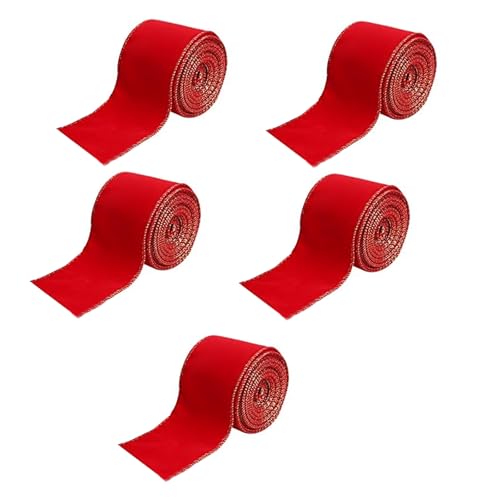 XINYIN 5 Rollen Geschenkband, dekoratives Polyesterband für Heimdekoration, Hochzeit, Wohnzimmer, Dekoration XINYIN 5 Rollen Geschenkband, dekoratives Polyesterband für Heimdekoration, Hochzeit, Wohnzimmer, Dekoration von XINYIN