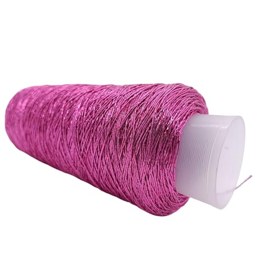 XINYIN Funkelndes Metallic-Garn, Häkelgarn, Strickgarn, Polyestergarn, 200 g/Rolle, für Geldbörse, Tasche, Anhänger, Schlüsselanhänger von XINYIN