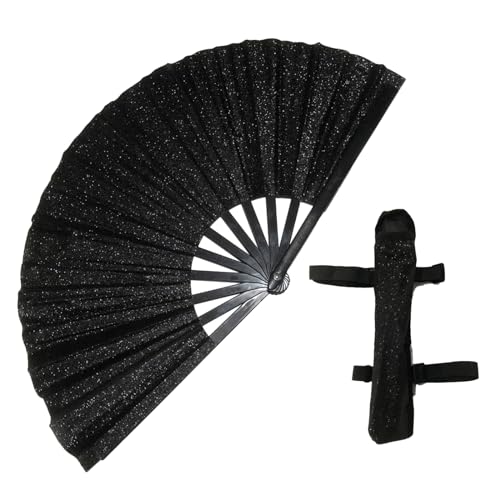 XINYIN Glitzer Handfächer Eleganter Dekorativer Fächer Für Männer Und Frauen Geschenk Inklusive Praktischer Tragetasche Und Riemen Handfächer XINYIN Glitzer Handfächer Eleganter Dekorativer Fächer Für Männer Und Frauen Geschenk Inklusive Praktischer Tragetasche Und Riemen Handfächer von XINYIN