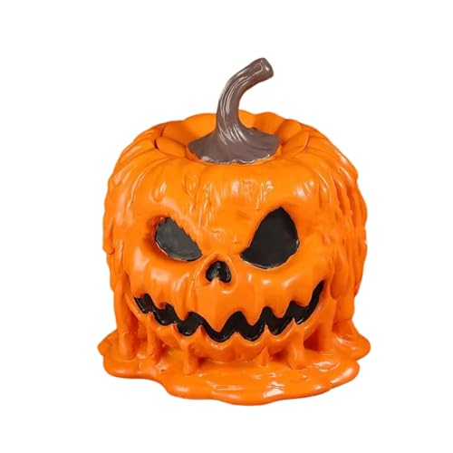 XINYIN Kreatives Kürbis-Harz-Süßigkeiten-Glas mit Deckel – Halloween-Dekoration, Leckerli-Halter und Tischdekoration, Halloween-Süßigkeiten-Behälter von XINYIN