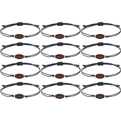 XINYIN Packung mit 12 Sport-Motto-Partys mit Armbändern und kleinem Fußball aus Legierung, für Geburtstage und Teamtreffen von XINYIN
