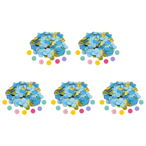 XINYIN Papierausschnitte in verschiedenen Farben, bunte Pailletten, transparente Ballonfüller, mehrfarbig, Papierkonfettis für Hochzeiten, 5 Stück von XINYIN