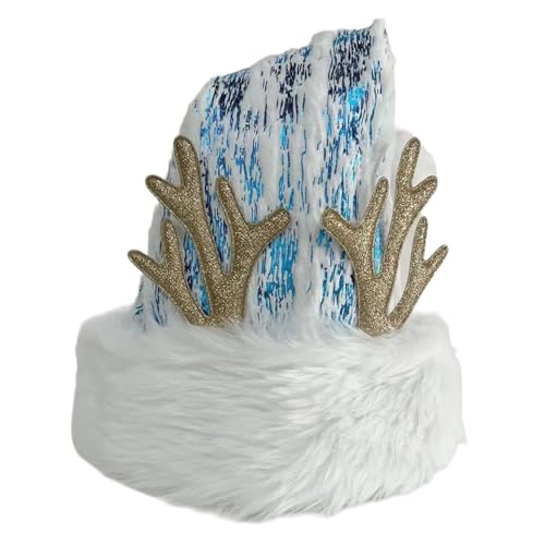 XINYIN Weihnachtsmannhut mit Hirschhorn für alle Altersgruppen, für Familienfeiern, Weihnachtsmann-Hut mit Weihnachtsmann-Motiv, Festival-Thema XINYIN Weihnachtsmannhut mit Hirschhorn für alle Altersgruppen, für Familienfeiern, Weihnachtsmann-Hut mit Weihnachtsmann-Motiv, Festival-Thema von XINYIN