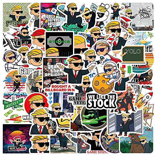 50 Stück/Lot Wallstreetbets Yolos Stonks-Aufkleber, wasserdicht, Vinyl, Anime-Aufkleber für Laptop, Wasserflasche, Gitarre, Reisegeschenk für Kinder, Teenager, Erwachsene, Mädchen, Jungen 50 Stück/Lot Wallstreetbets Yolos Stonks-Aufkleber, wasserdicht, Vinyl, Anime-Aufkleber für Laptop, Wasserflasche, Gitarre, Reisegeschenk für Kinder, Teenager, Erwachsene, Mädchen, Jungen von XINYUEST
