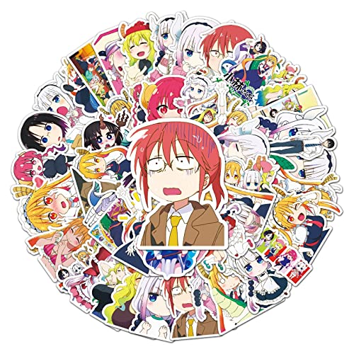 50 Teile/los Dragonmaids-Aufkleber, wasserdicht, Vinyl, Anime-Aufkleber, Aufkleber für Laptop, Wasserflasche, Gitarre, Reisegeschenk für Kinder, Teenager, Erwachsene, Mädchen, Jungen 50 Teile/los Dragonmaids-Aufkleber, wasserdicht, Vinyl, Anime-Aufkleber, Aufkleber für Laptop, Wasserflasche, Gitarre, Reisegeschenk für Kinder, Teenager, Erwachsene, Mädchen, Jungen von XINYUEST