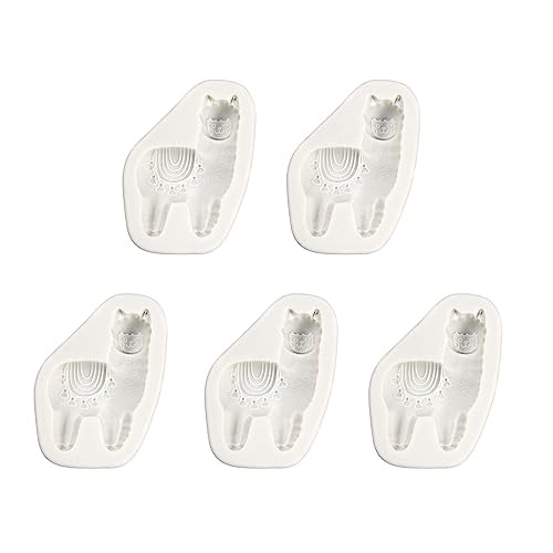5 Stück Alpaka Silikonform Fondantform Kuchen Zubehör Gebäck Backwerkzeug Harzornamente Handgefertigte Seifenform 5 Stück Alpaka Silikonform Fondantform Kuchen Zubehör Gebäck Backwerkzeug Harzornamente Handgefertigte Seifenform von XINgjyxzk