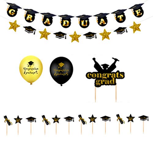 Graduation Party Ballon Kombination Set Congrat Grad für Zeremonie Decora Graduation Party Ballon Set von XINgjyxzk