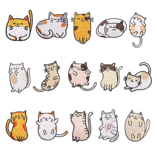 15 Stk Katze Buegelbilder Kinder Patch Sticker Patches Zum Aufbügeln Aufnäher Katze Niedlich Patches Zum Aufbügeln Katze Patches Zum Aufbügeln Für Aufnähen Oder Aufbügeln Auf Kleidung, Jeans, Hut 15 Stk Katze Buegelbilder Kinder Patch Sticker Patches Zum Aufbügeln Aufnäher Katze Niedlich Patches Zum Aufbügeln Katze Patches Zum Aufbügeln Für Aufnähen Oder Aufbügeln Auf Kleidung, Jeans, Hut von XIONGXIAOZHI