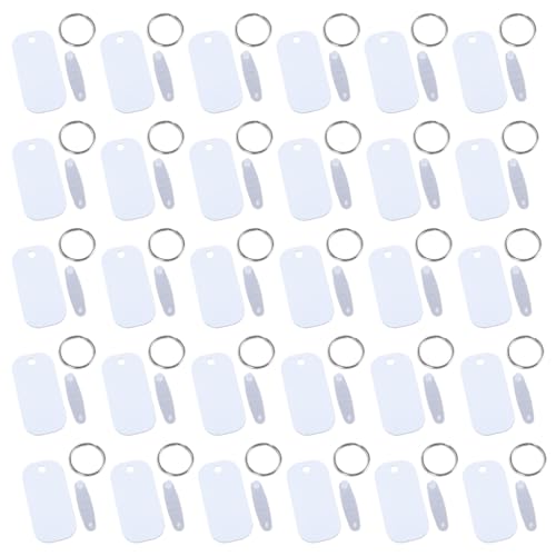 30er-Set Sublimations-Metall-Schlüsselanhänger-Rohlinge mit Schlüsselringen und Clip, oval, doppelseitig, Wärmeübertragungs-Schlüsselanhänger 30er-Set Sublimations-Metall-Schlüsselanhänger-Rohlinge mit Schlüsselringen und Clip, oval, doppelseitig, Wärmeübertragungs-Schlüsselanhänger von XITEA