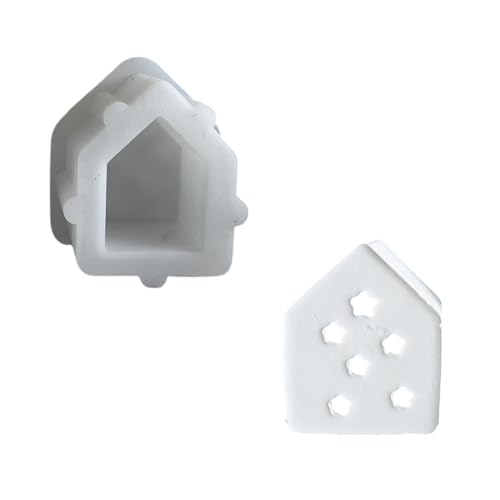 3D-Haus-Teelichthalter-Form, Heimdekoration, Enthusiasten, Silikonform für kleine Häuser, Teelichthalter 3D-Haus-Teelichthalter-Form, Heimdekoration, Enthusiasten, Silikonform für kleine Häuser, Teelichthalter von XITEA
