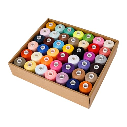 42 Spulen Nähgarn Polyester Nähgarn je 914 m für Nähmaschinen, Handnähen, Sticken, Quilten, Handwerk 42 Spulen Nähgarn Polyester Nähgarn je 914 m für Nähmaschinen, Handnähen, Sticken, Quilten, Handwerk von XITEA