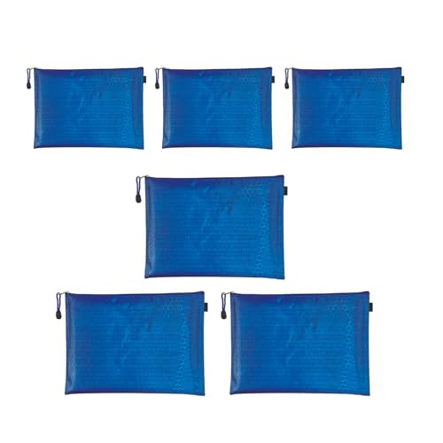 Dokumentenmappe mit Reißverschluss, wasserabweisend, Oxford-Stoff, Dokumentenmappe, Geldbeutel, Organizer, Aufbewahrungstaschen, Banktaschen mit Reißverschluss für Reisen, 6 Stück Dokumentenmappe mit Reißverschluss, wasserabweisend, Oxford-Stoff, Dokumentenmappe, Geldbeutel, Organizer, Aufbewahrungstaschen, Banktaschen mit Reißverschluss für Reisen, 6 Stück von XITEA