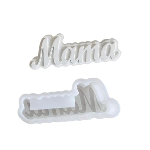 Flexible 3D-Silikon-Display-Charm-Formen für Mom-Buchstabenform, Ornament, Gießformen für Kerzenhalter und Flexible 3D-Silikon-Display-Charm-Formen für Mom-Buchstabenform, Ornament, Gießformen für Kerzenhalter und von XITEA