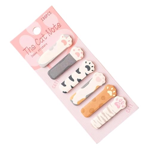 Haftnotizen mit Cartoon-Kätzchen-Motiv, beschreibbar, 15 x 45 mm, Lesezeichen für Notizbuch, Planer, Ordner, Bürobedarf, 180 Stück Haftnotizen mit Cartoon-Kätzchen-Motiv, beschreibbar, 15 x 45 mm, Lesezeichen für Notizbuch, Planer, Ordner, Bürobedarf, 180 Stück von XITEA