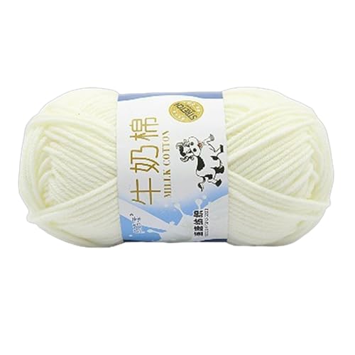 Handstrickgarn Milch Baumwollgarn Weiches Garn Buntes Häkelgarn Baumwollfäden Strickzubehör für Kinder von XITEA