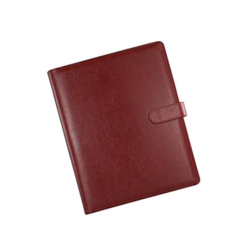 Konferenzmappe aus Leder mit Klemmbrett, 4 Ringen, Ordnungsmappe Dokumentenmappe, Leder-Klemmbrett für Büro, Schule, Büro, Datei mit Tasche Konferenzmappe aus Leder mit Klemmbrett, 4 Ringen, Ordnungsmappe Dokumentenmappe, Leder-Klemmbrett für Büro, Schule, Büro, Datei mit Tasche von XITEA