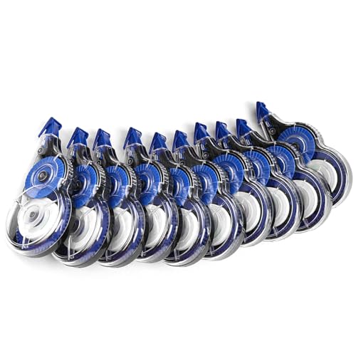 Korrekturroller, 8 m x 5 mm, weiß, schnell trocknend, insgesamt 80 m, für Schreiben, Tagebücher, Notizen, langlebige Korrektur, 10 Stück Korrekturroller, 8 m x 5 mm, weiß, schnell trocknend, insgesamt 80 m, für Schreiben, Tagebücher, Notizen, langlebige Korrektur, 10 Stück von XITEA