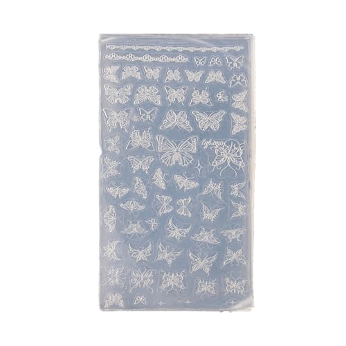 Mehrzweck-3D-Nagelkunst, stabile Silikonform für Bastelarbeiten, Rosen- und Schmetterlings-Designs, Nägel, Prägeschablone für den täglichen Gebrauch von XITEA