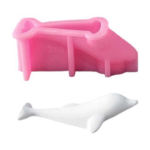 Mehrzweck-Silikon-Delfin-Kerzenhalter-Form-Set, tragbar, für Harz, Gips, Bastelbedarf, verschiedene Größen von XITEA