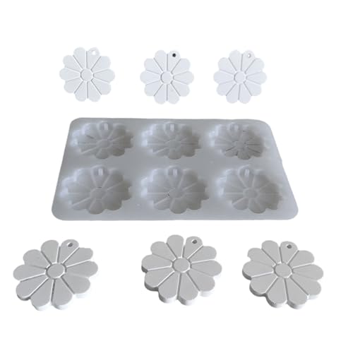 Silikonform mit 6 Mulden, Blumenmotiv, Blumenanhänger, Form zur Verschönerung handgefertigter Waren Silikonform mit 6 Mulden, Blumenmotiv, Blumenanhänger, Form zur Verschönerung handgefertigter Waren von XITEA