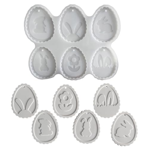 Silikonform zum Basteln von Hasen, Eiern, Anhängern, handgefertigt, Ostermotive, Ornamentform, Schmuckherstellungszubehör Silikonform zum Basteln von Hasen, Eiern, Anhängern, handgefertigt, Ostermotive, Ornamentform, Schmuckherstellungszubehör von XITEA