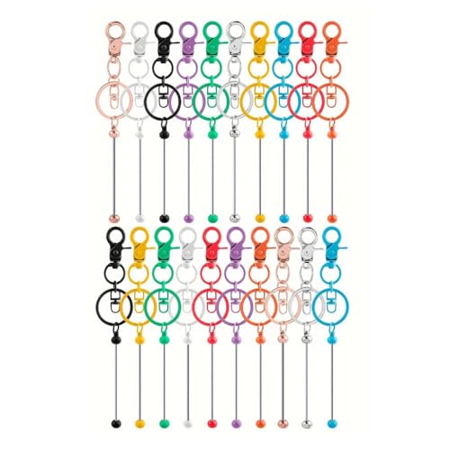Vielseitiges, stabiles Legierungs-Schlüsselanhänger-Set, 20 Stück, mit Karabinerverschlüssen zum Basteln von einzigartigem Schmuck und Geschenken Vielseitiges, stabiles Legierungs-Schlüsselanhänger-Set, 20 Stück, mit Karabinerverschlüssen zum Basteln von einzigartigem Schmuck und Geschenken von XITEA