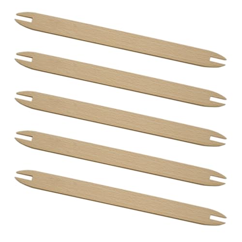 Weberei Shuttle aus Naturholz, zum Stricken von Pullovern, Schals, Teppichen, Wandbehang, Tapisserie, Basteln, 5 Stück von XITEA