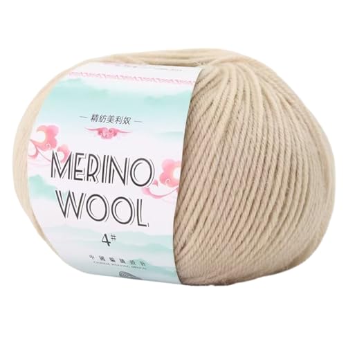 Wollgarn, 50 g, 130 m/Rolle, weiches Wollgarn, Handstrickgarn, Garn zum Stricken, Häkeln von Teppichen, Pullovern, Schals von XITEA