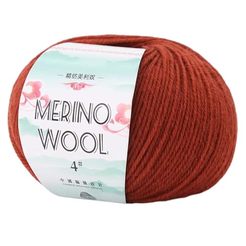 Wollgarn, 50 g, 130 m/Rolle, weiches Wollgarn, Handstrickgarn, Garn zum Stricken, Häkeln von Teppichen, Pullovern, Schals von XITEA