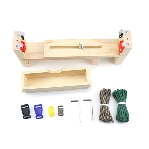 XITEA Handgefertigtes Paracord-Armband-Weberei-Holzständer-Set für Bastler, Armbandhersteller mit 2 Klammern, Flechtwerkzeug XITEA Handgefertigtes Paracord-Armband-Weberei-Holzständer-Set für Bastler, Armbandhersteller mit 2 Klammern, Flechtwerkzeug von XITEA