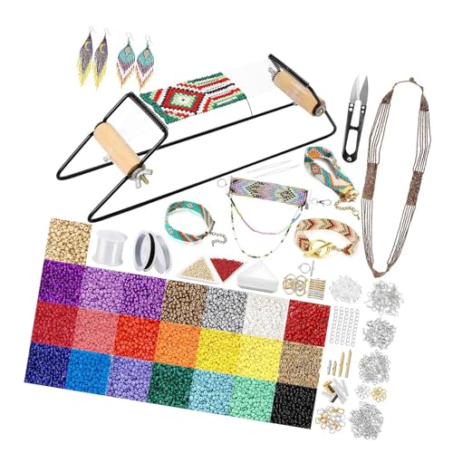 XITEA Perlen-Bastelsets mit Perlen und Zubehör, Perlenwebrahmen, Armband, Perlenzubehör, Schmuckherstellungswerkzeug XITEA Perlen-Bastelsets mit Perlen und Zubehör, Perlenwebrahmen, Armband, Perlenzubehör, Schmuckherstellungswerkzeug von XITEA