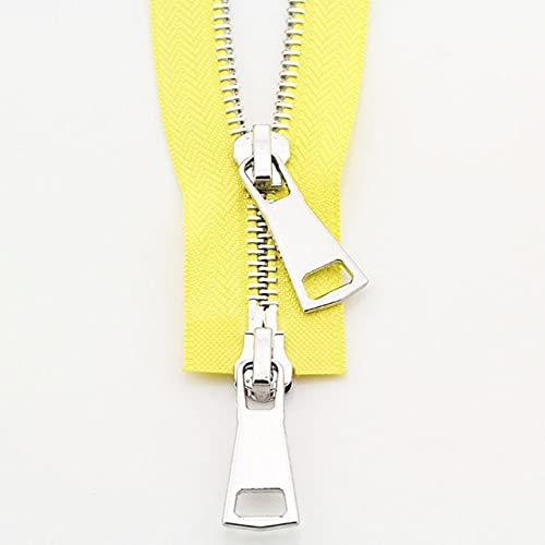 XIUCAI 70/90 cm 5# Jacke Metall Reißverschluss Doppelschieber Zwei-Wege-Reißverschluss DIY Kleidung Kleidung Reißverschluss Ersatz Handgemachte Zubehör von XIUCAI