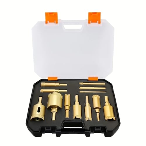 12-teiliges Diamantbohrer-Set for Glas, Marmor und Stein – 6–35 mm Lochsägen-Set mit Handwerkzeugen, Granit, Fliesen, Keramik 12-teiliges Diamantbohrer-Set for Glas, Marmor und Stein – 6–35 mm Lochsägen-Set mit Handwerkzeugen, Granit, Fliesen, Keramik von XIUEQVS