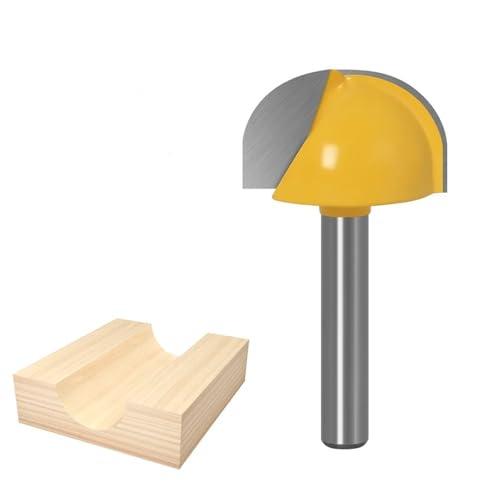 Fräser-Set mit rundem Kugelkopf und 6 mm Schaft, Fräser for Holz, CNC-Hartmetall, Hohlkehlen-Fräser, Holzbearbeitungs-Schneidwerkzeuge, 6–30 mm(6x30mm) von XIUEQVS
