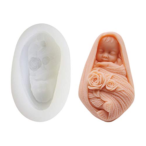 XIUNIA Mütter Tag Geschenk Schlafen Baby 3D Silikon Form DIY Handgemachte Seife Form Geeignet für Der Kleber/Hand Seife/Schokolade/Mousse/Kerze von XIUNIA