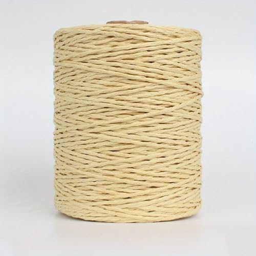 1 Rolle umweltfreundliches Raffia-Garn, Strohgarn, zum Selbermachen, Häkeln, Stricken, Sommer-Sonnenhut, Tasche und Kunsthandwerk, DIY-Nähen von XIUPO