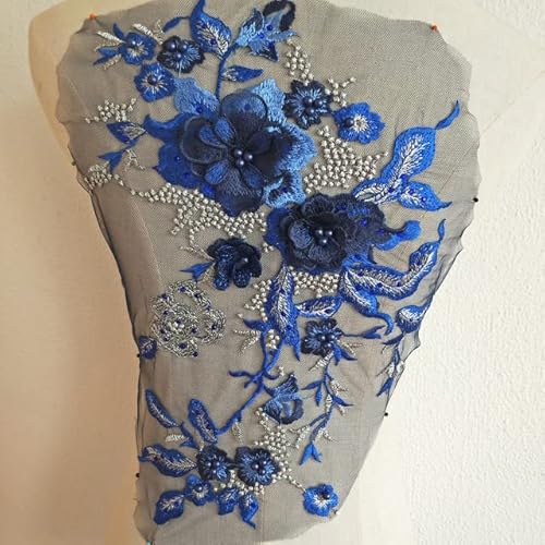 3D Blumen Perlen Spitze Stoffe Applikation Stickerei Nähen Auf Patches Für Hochzeit/Abend Kleid Kleidung Patches Scrapbooking 3D Blumen Perlen Spitze Stoffe Applikation Stickerei Nähen Auf Patches Für Hochzeit/Abend Kleid Kleidung Patches Scrapbooking von XIUPO