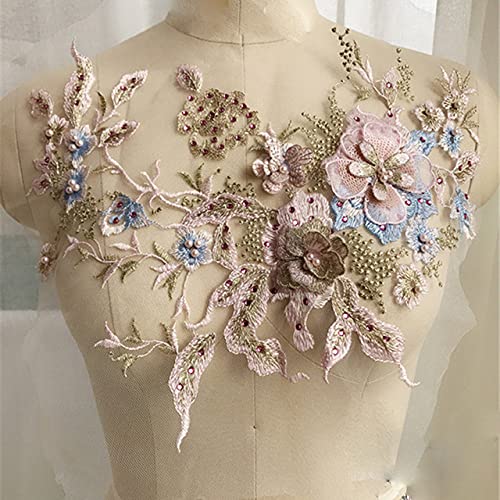 3D Blumen Perlen Stickerei Patch für Hochzeitskleid Kleidung Nähen auf Patches Diy Blumenspitze Stoffe Applikation 3D Blumen Perlen Stickerei Patch für Hochzeitskleid Kleidung Nähen auf Patches Diy Blumenspitze Stoffe Applikation von XIUPO