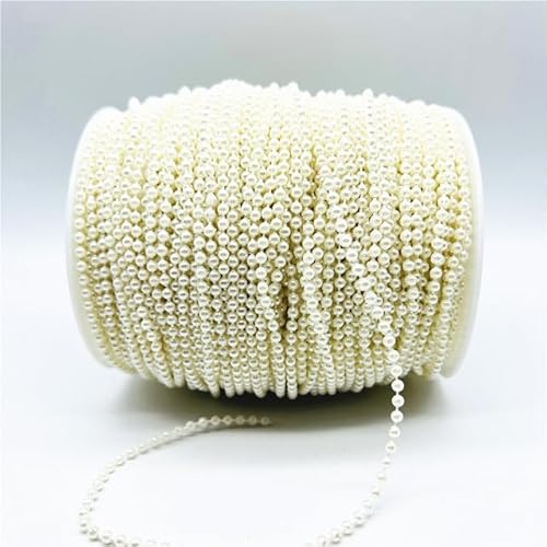 5yards 2,5mm Runde Mini Perlen Kette Girlande Blumen Kunststoff Perlen Für Hochzeit Party Dekoration DIY Schmuck Zubehör von XIUPO