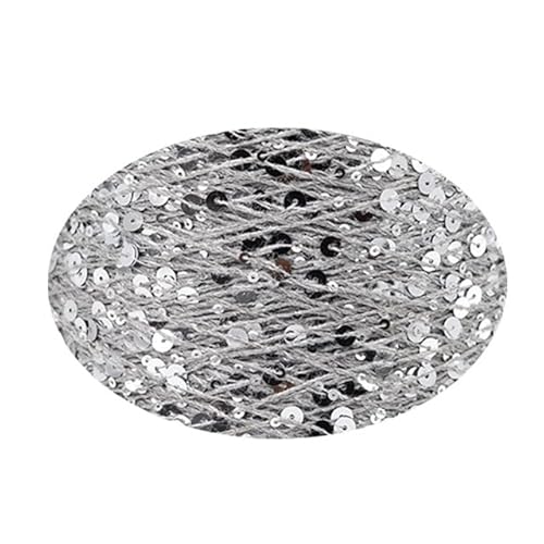 Baumwolle Strickgarn 50g/Stück Pailletten Garn 6mm+3mm Laser Pailletten DIY Kleidungsstück Zubehör Baumwolle Strickgarn 50g/Stück Pailletten Garn 6mm+3mm Laser Pailletten DIY Kleidungsstück Zubehör von XIUPO