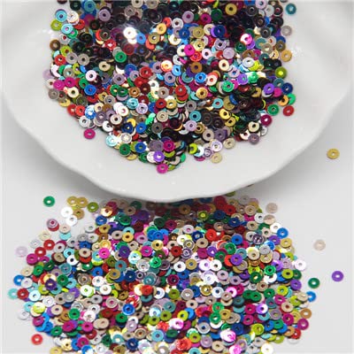Pailletten, 3 mm, 4 mm, 5 mm, 6 mm, flache runde Pailletten, zum Basteln, Nähen, Kleidung, Dekoration, DIY-Zubehör Pailletten, 3 mm, 4 mm, 5 mm, 6 mm, flache runde Pailletten, zum Basteln, Nähen, Kleidung, Dekoration, DIY-Zubehör von XIUPO
