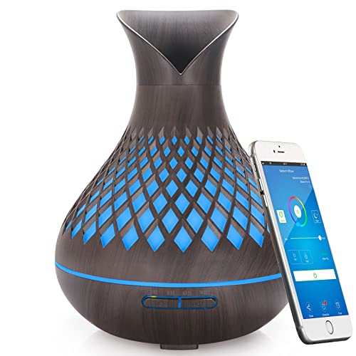Smart Alexa Aroma Diffuser für Ätherische Öle, 500ml WiFi Duftöl Diffuser Luftbefeuchter Kompatibel App und Alexa/Google Home Kontrolle, 7 Farb-LED, Zeitpläne Erstellen und Timer, Auto-Off Smart Alexa Aroma Diffuser für Ätherische Öle, 500ml WiFi Duftöl Diffuser Luftbefeuchter Kompatibel App und Alexa/Google Home Kontrolle, 7 Farb-LED, Zeitpläne Erstellen und Timer, Auto-Off von XIUWOUG
