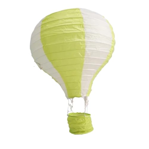 3 stück 10/12/14/16 Zoll Regenbogen Heißluftballon Papierlaternen Bar Dekoration Geburtstagsparty Hochzeitsdekoration Partybedarf für Hochzeiten, Partys(Light green white,Hot air 14inch 35cm) von XIUsheUA