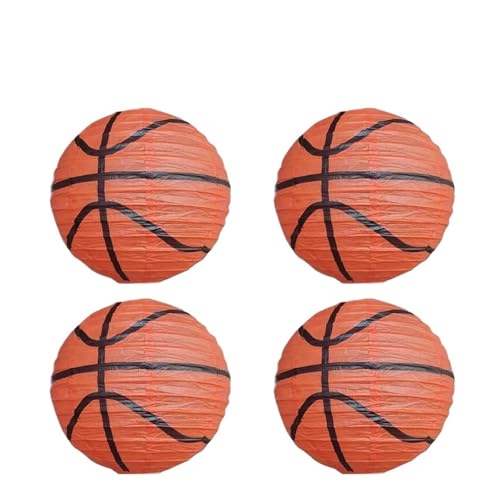 XIUsheUA 1-4 stücke Sport Themed Geburtstag Party Supplies Sport Papier Laternen 8 Zoll Baseball Basketball Fußball Party Dekoration Favor für Hochzeiten, Partys(Basketball,1pc) von XIUsheUA