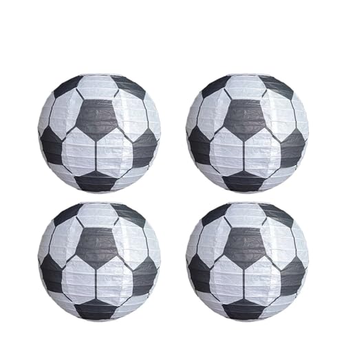 XIUsheUA 1-4 stücke Sport Themed Geburtstag Party Supplies Sport Papier Laternen 8 Zoll Baseball Basketball Fußball Party Dekoration Favor für Hochzeiten, Partys(Football,2pcs) von XIUsheUA