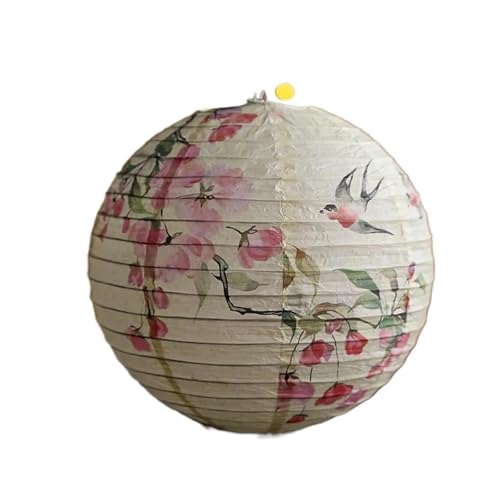 XIUsheUA 12 Zoll Papierlaternen Dekorationen Gedruckte Blumen Runde Laternen Geburtstags-Hochzeitsdekor Handwerk DIY Festival Laterne Party Supplies für Hochzeiten, Partys(Color 5) von XIUsheUA