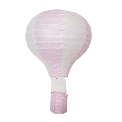 XIUsheUA 3 stück 10/12/14/16 Zoll Regenbogen Heißluftballon Papierlaternen Bar Dekoration Geburtstagsparty Hochzeitsdekoration Partybedarf für Hochzeiten, Partys(Light pink White,Hot air 14inch 35cm) von XIUsheUA